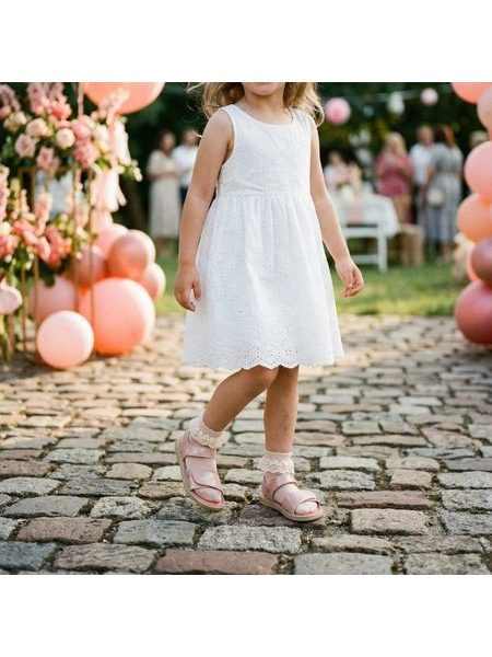 Sandálias barefoot de criança Be Lenka Miami Kids - Coral Sparkle