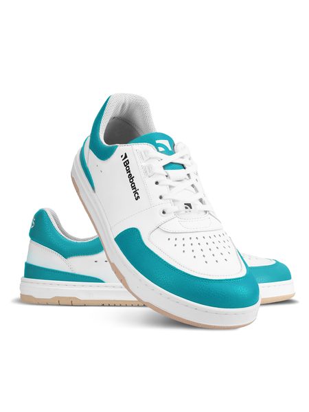 Ténis barefoot Barebarics Wave branco e turquesa-escuro