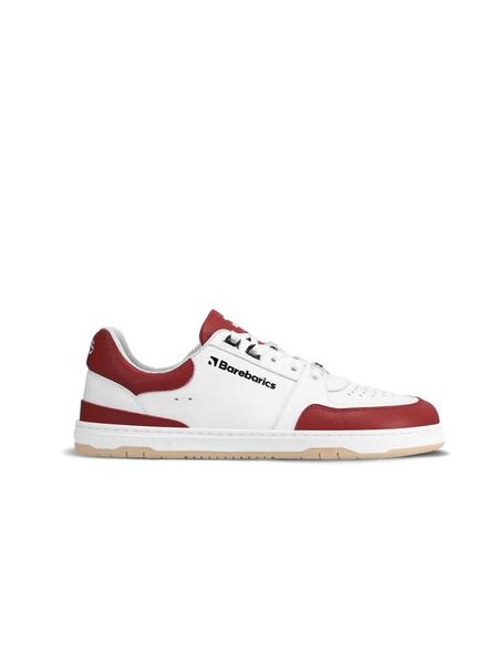 Ténis barefoot Barebarics Wave branco e vermelho carmim