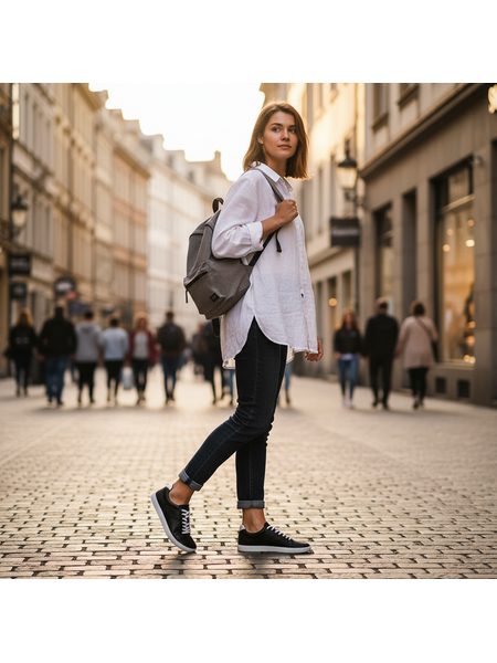 Barefoot Tenisky GROUNDIES® Universe Černo Bílé