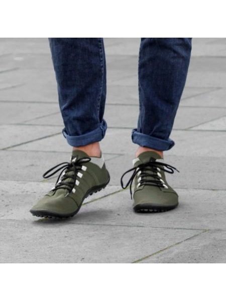 LEGUANO BEAT Olive | Barefoot tenisky