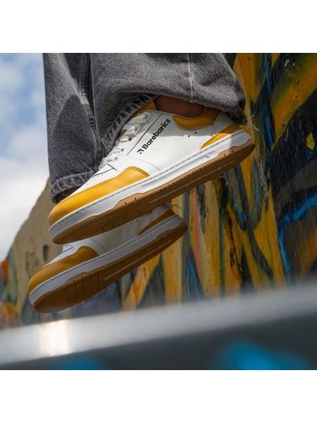 Adidași barefoot Barebarics Wave albi cu galben