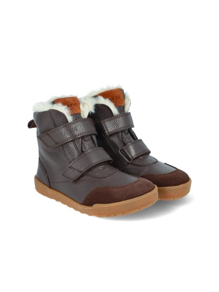 Dětské Barefoot zimní zateplené boty RAYVE LAHTI tmavě hnědé
