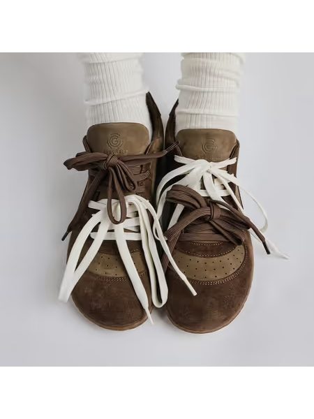 Dámské Barefoot Tenisky GROUNDIES® Nova GO1 Čokoládové