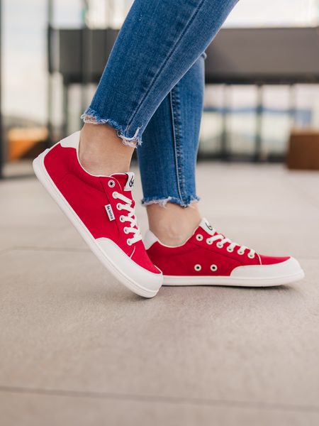 Ténis barefoot Be Lenka Rebound vermelho e branco