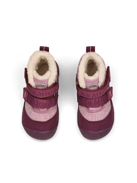AFFENZAHN PREWALKER MIDBOOT VEGAN SNUGGY Otter Pink | Dětské první barefoot botičky
