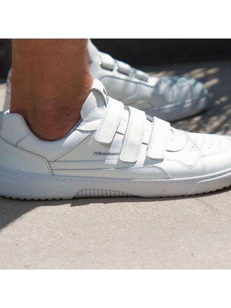 Barefoot sneakers voor dames en heren Barebarics Zing Velcro wit
