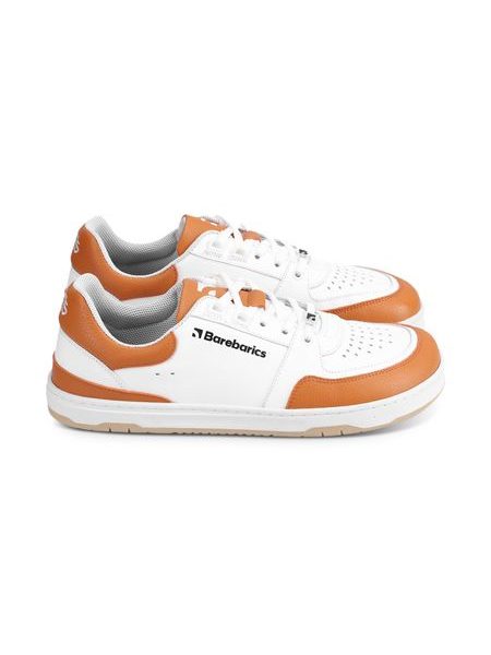 Barefoot sneakers voor dames en heren Barebarics Wave - wit-oranje