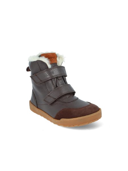 Dětské Barefoot zimní zateplené boty RAYVE LAHTI tmavě hnědé