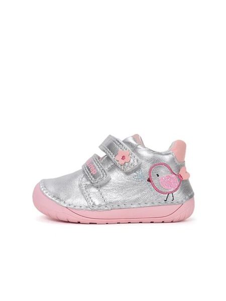 Dětské barefoot tenisky D.D.STEP S070-61646 Stříbrné ptáček