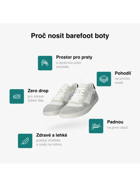 Barefoot Tenisky GROUNDIES® Nova GS1 Zeleno Šedé