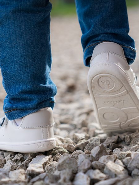Ténis barefoot de criança Be Lenka Energise Kids branco e xadrez