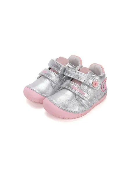 Dětské barefoot tenisky D.D.STEP S070-61646 Stříbrné ptáček