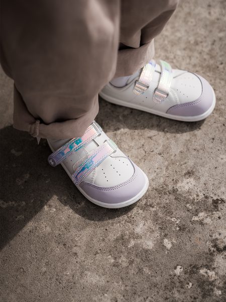 Ténis barefoot de criança Be Lenka Energise Kids branco e iridescente