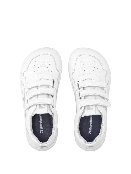 Ténis barefoot Barebarics Zing Velcro branco - Pele