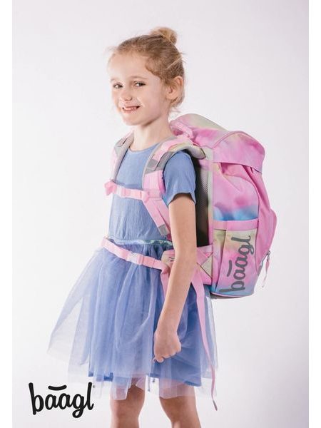 BAAGL Školní batoh Airy Rainbow Unicorn