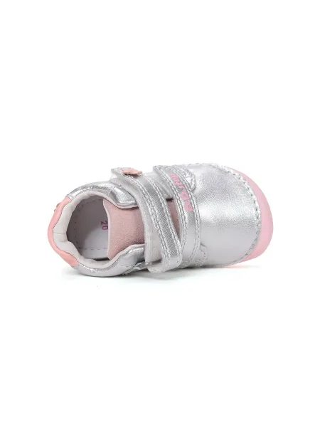 Dětské barefoot tenisky D.D.STEP S070-61646 Stříbrné ptáček