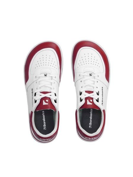 Ténis barefoot Barebarics Wave branco e vermelho carmim