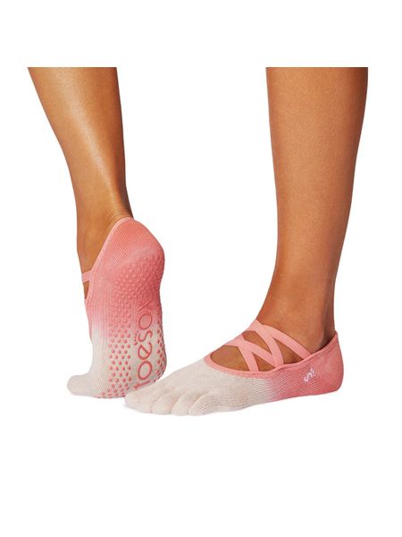 TOESOX FULL TOE ELLE GRIP Hot Coral Ombre 1