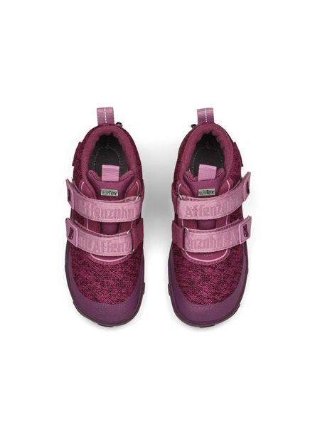 AFFENZAHN LOWBOOT KNIT HAPPY OTTER Berry | Dětské celoroční barefoot boty