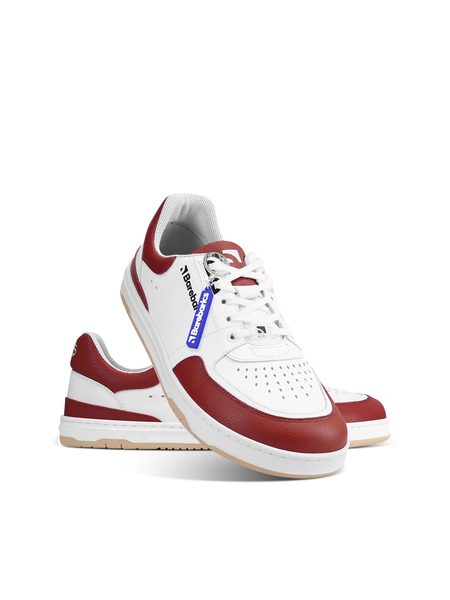 Ténis barefoot Barebarics Wave branco e vermelho carmim