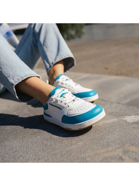 Ténis barefoot Barebarics Wave branco e turquesa-escuro