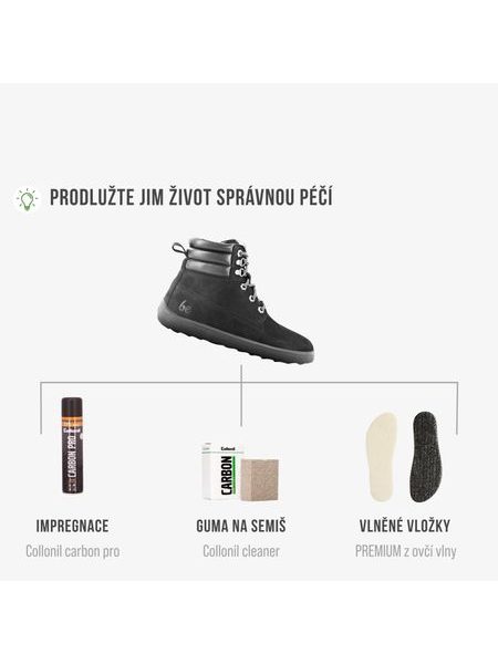 BE LENKA NEVADA NEO All Black | Barefoot kotníkové boty