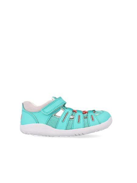 BOBUX SUMMIT Turquoise + Steam | Dětské barefoot sandály