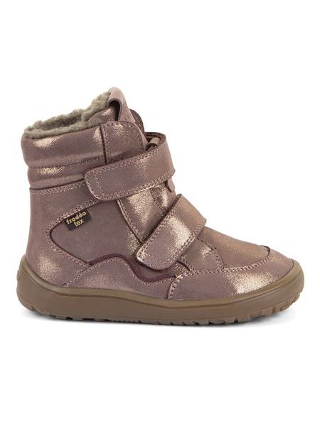 Dětské barefoot zimní boty FRODDO WINTER TEX růžové/zlaté