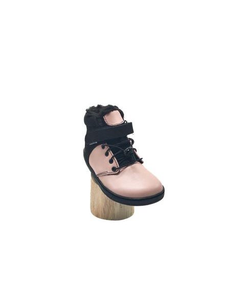 Dětské Barefoot Zimní boty PEGRES BF40 0.1 růžové