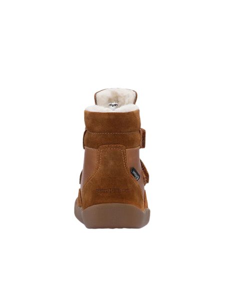 BUNDGAARD BASIL Cognac | Dětské zimní zateplené barefoot boty