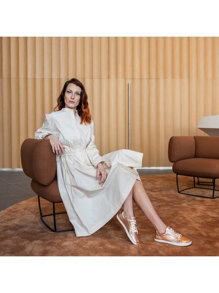 SHAPEN TENISKY FEELIN Uni Rose Gold Leather | Dámské barefoot tenisky