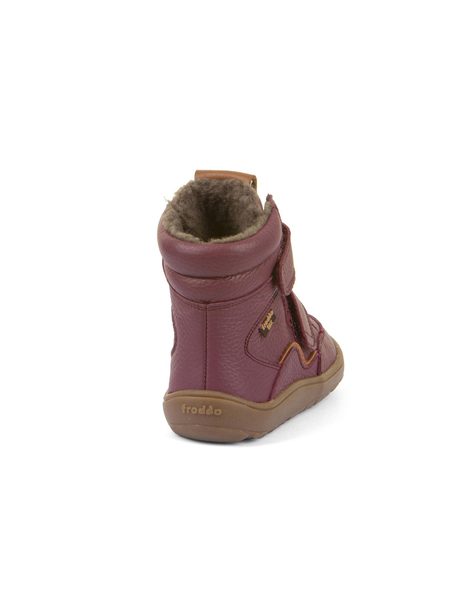 Dětské barefoot zimní boty FRODDO WINTER TEX vínové