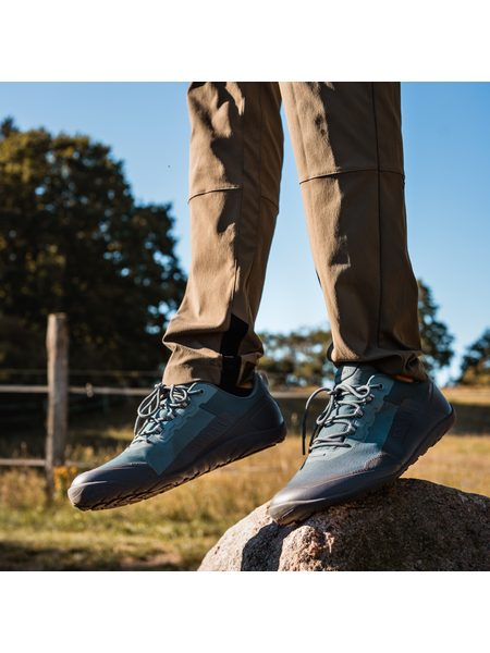 Barefoot Outdoorové Voděodolné Boty GROUNDIES® All Terrain Low Modré