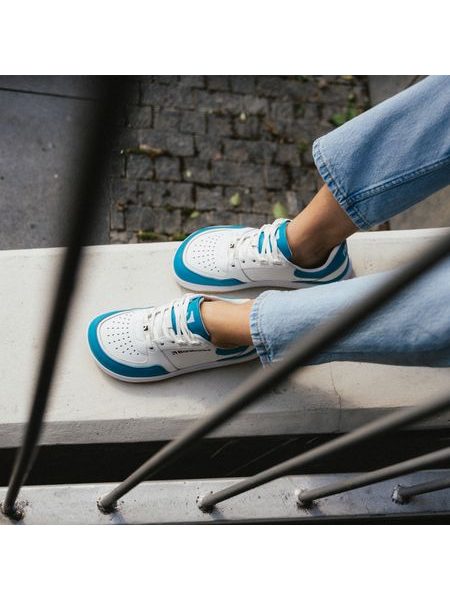 Ténis barefoot Barebarics Wave branco e turquesa-escuro