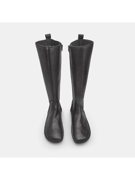 BAŤA KOZAČKY Černá | Dámské barefoot kozačky