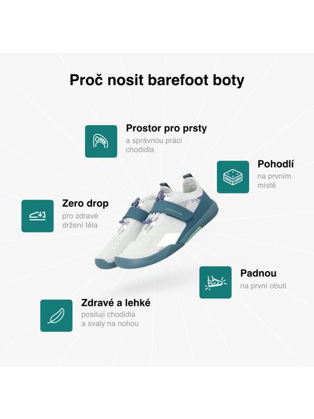 Barefoot Sportovní Boty GROUNDIES® G-Flex Šedo Zelené