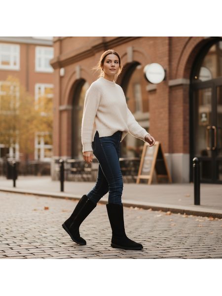 Barefoot Kozačky GROUNDIES® Tucson Černé