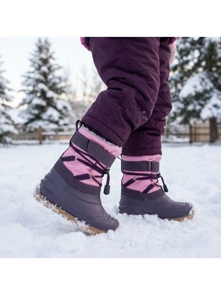 Kinder-Barfuß-Winterstiefel RAYVE FROST HOPPER lila/rosa