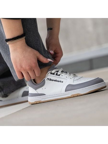 Barfodssneakers BAREBARICS WAVE hvid/grå