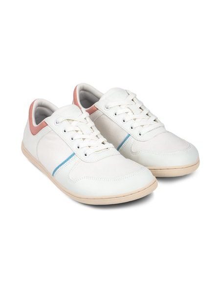 Ténis barefoot Be Lenka Echo - branco e rosa algodão-doce vegano