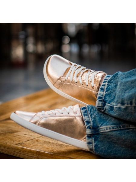 SHAPEN TENISKY FEELIN Uni Rose Gold Leather | Dámské barefoot tenisky
