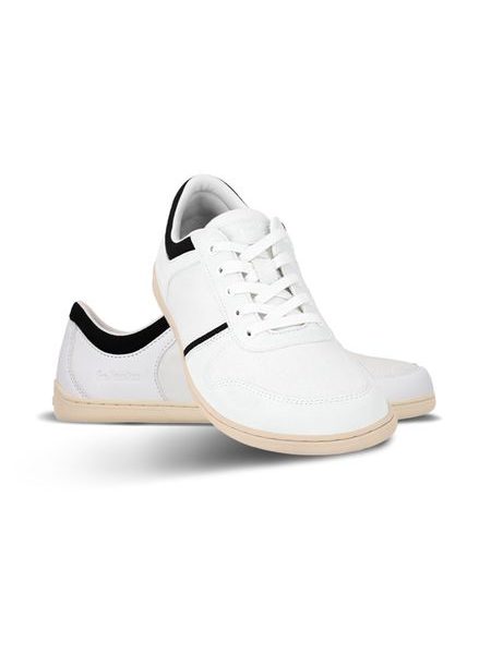 Adidași barefoot Be Lenka Echo alb-negru vegan