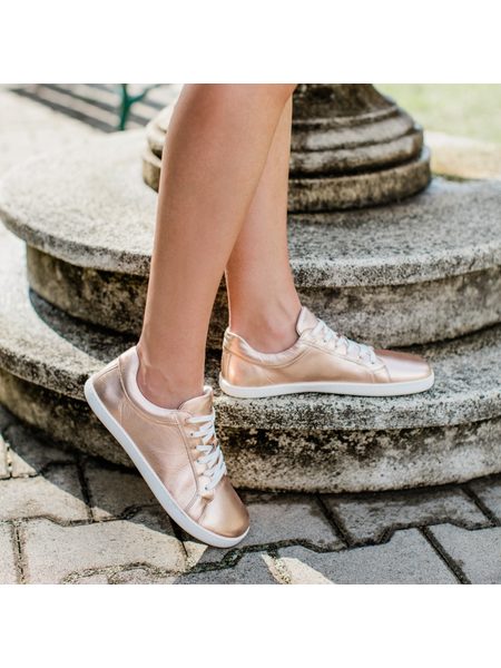 SHAPEN TENISKY FEELIN Uni Rose Gold Leather | Dámské barefoot tenisky