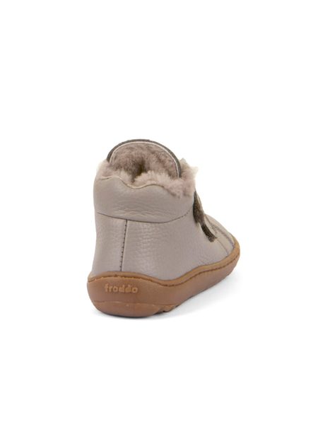 FRODDO ZIMNÍ FURRY Light Grey | Dětské zimní zateplené barefoot boty