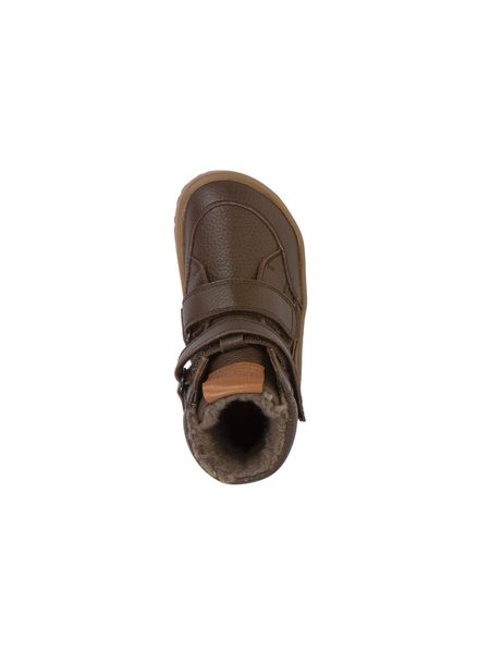 Dětské barefoot zimní boty FRODDO WINTER TEX tmavě hnědé