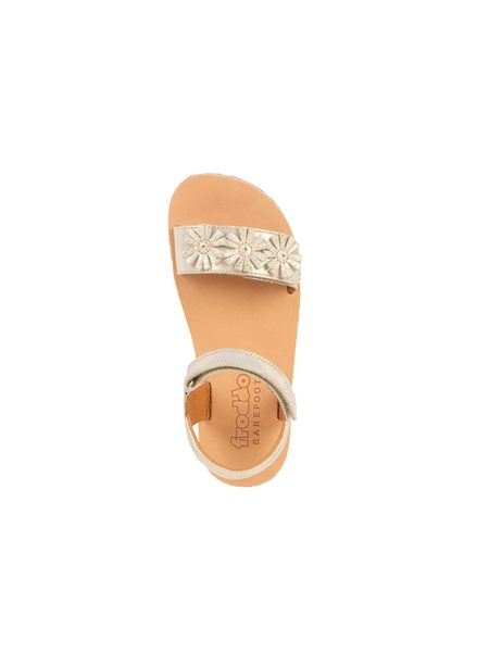 FRODDO SANDAL FLEXY FLOWER II Gold Shine | Barefoot sandály