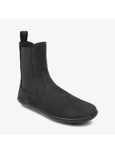 Dámské Barefoot Zateplené Chelsea GROUNDIES CAMDEN Černé Matné
