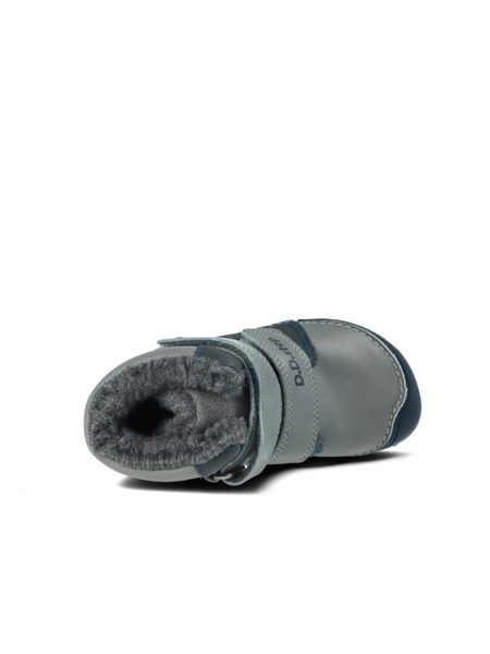 D.D.STEP W073-52306 Šedá | Dětské zimní zateplené barefoot boty