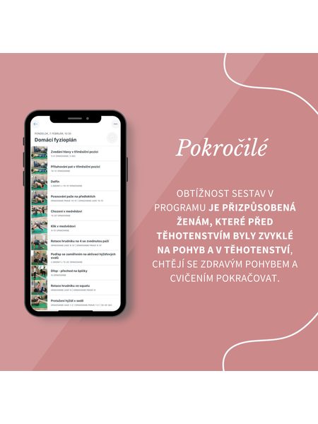 PROGRAMY CVIČENÍ V TĚHOTENSTVÍ - POKROČILÉ 1